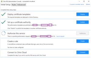 Setting Up Citrix FAS for Secure Authentication