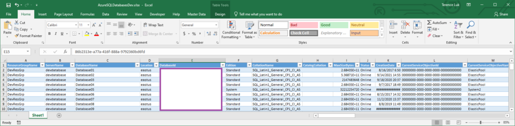 Export Azure Data with PowerShell Scripts