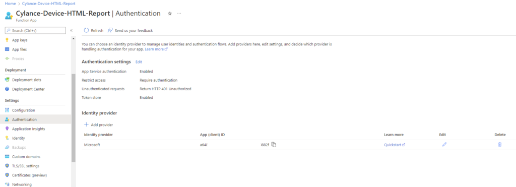 Securing Azure Function App to require authentication and granting ...