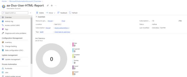 Automate Tasks with Azure Automation Account Runbooks
