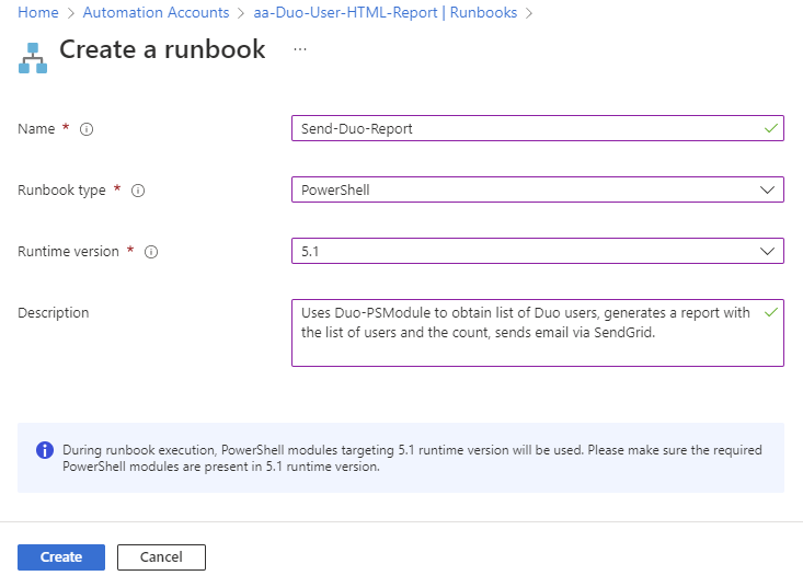 following PowerShell Runbook will be displayed where we