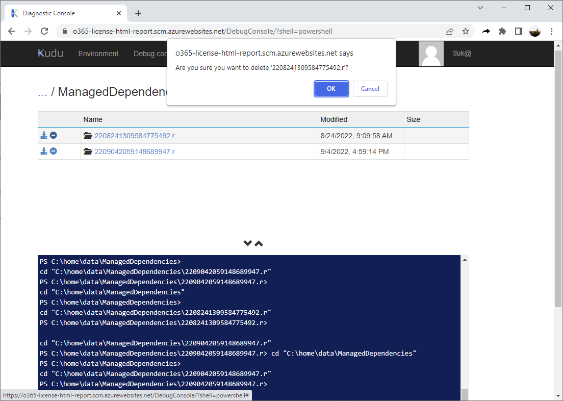 remaining ManagedDependencies folder
