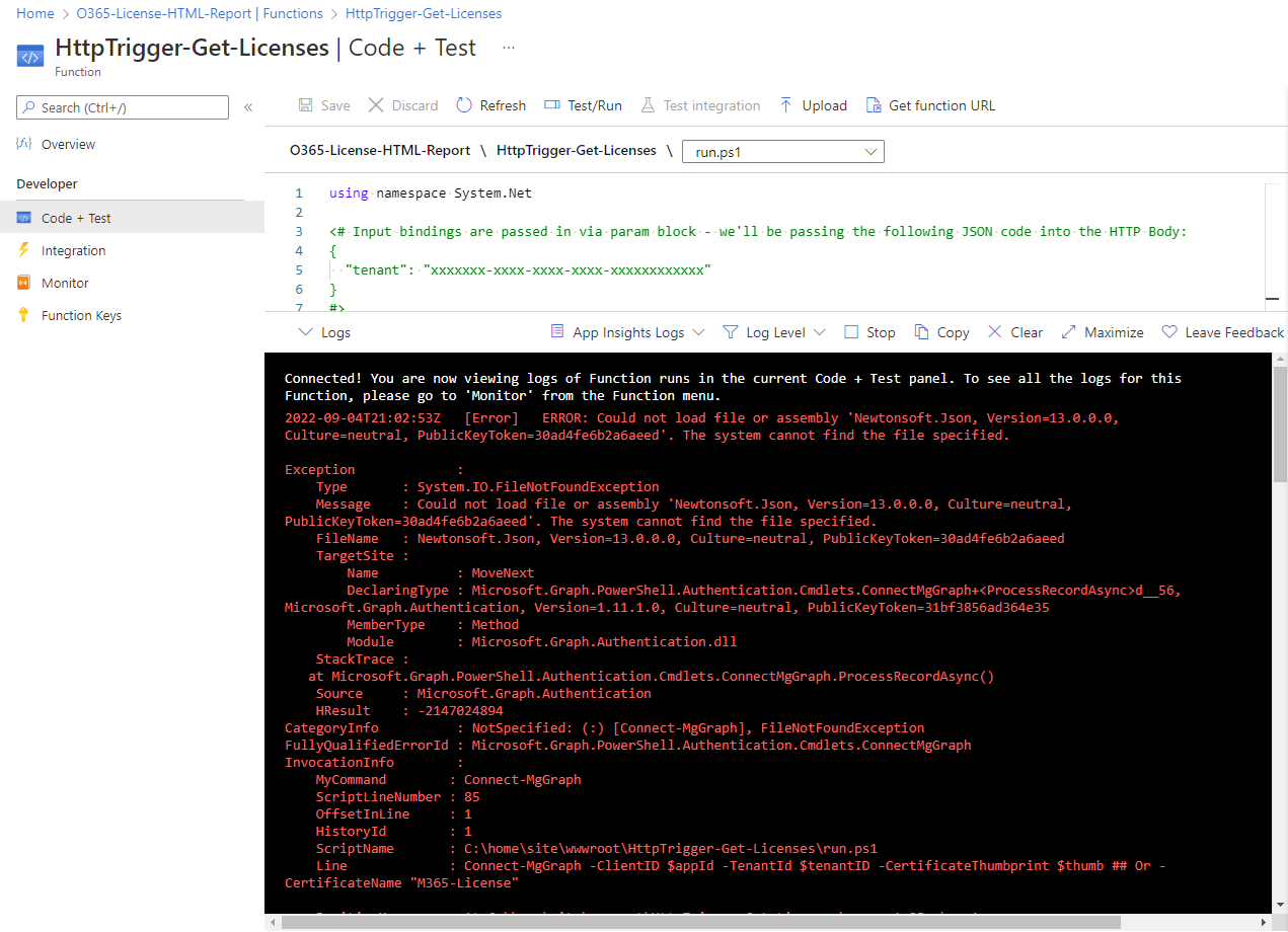 the logs revealed