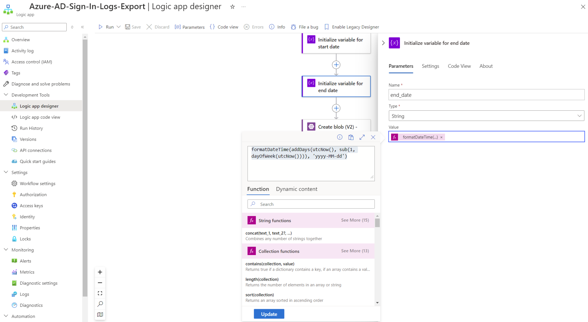 Save Entra ID Sign-In Logs to CSV with Logic Apps
