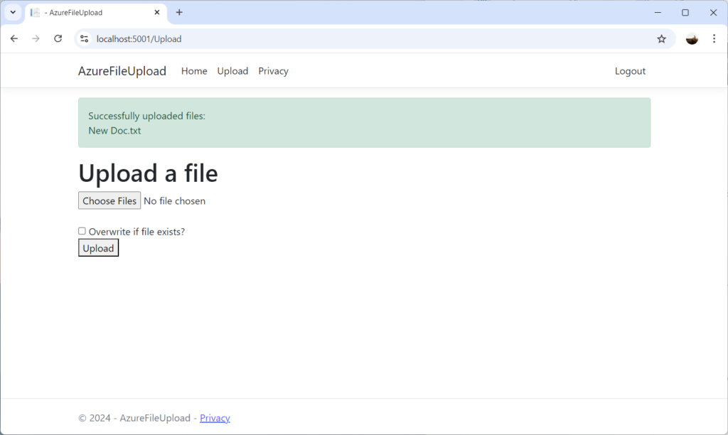Build .NET Core App to Upload Files to Azure Storage