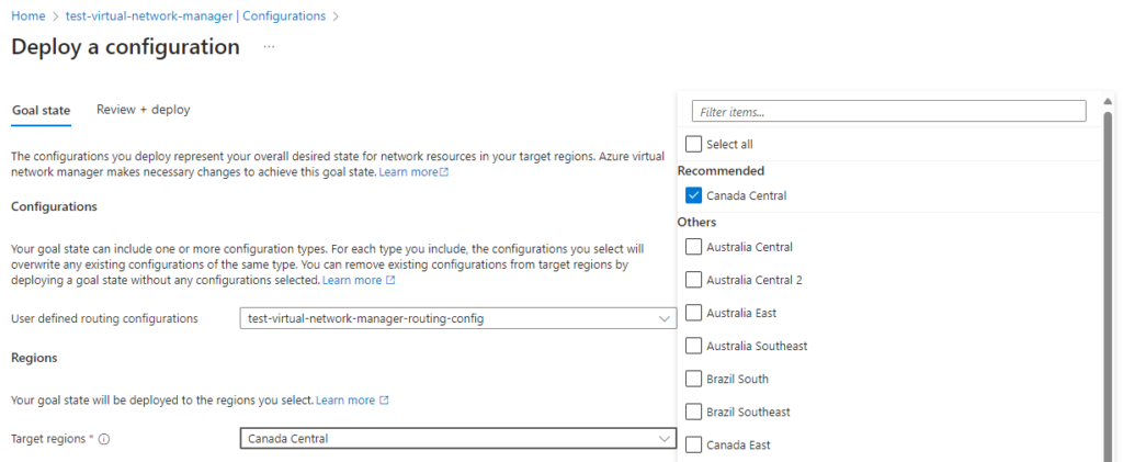 Create & Manage UDRs with Azure Virtual Network Manager