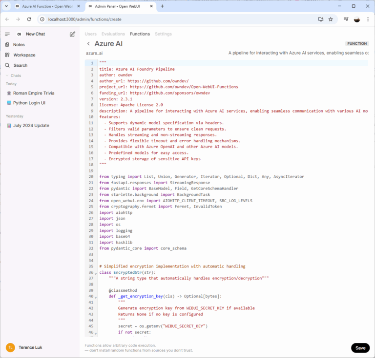 Connect Open WebUI to OpenAI and Azure AI Foundry LLM services ...